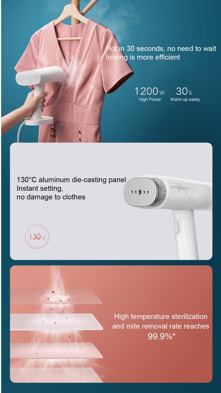 اتو بخار مسافرتی شیائومی مدل Mijia Handheld Garment Steamer