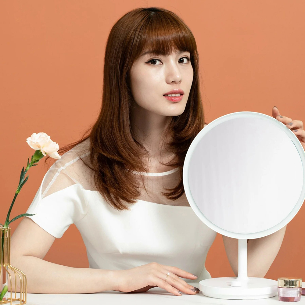 آینه آرایش و رینگ لایت شیائومی مدل YOUPIN JORDAN & JUDY NV535 LED Makeup Mirror