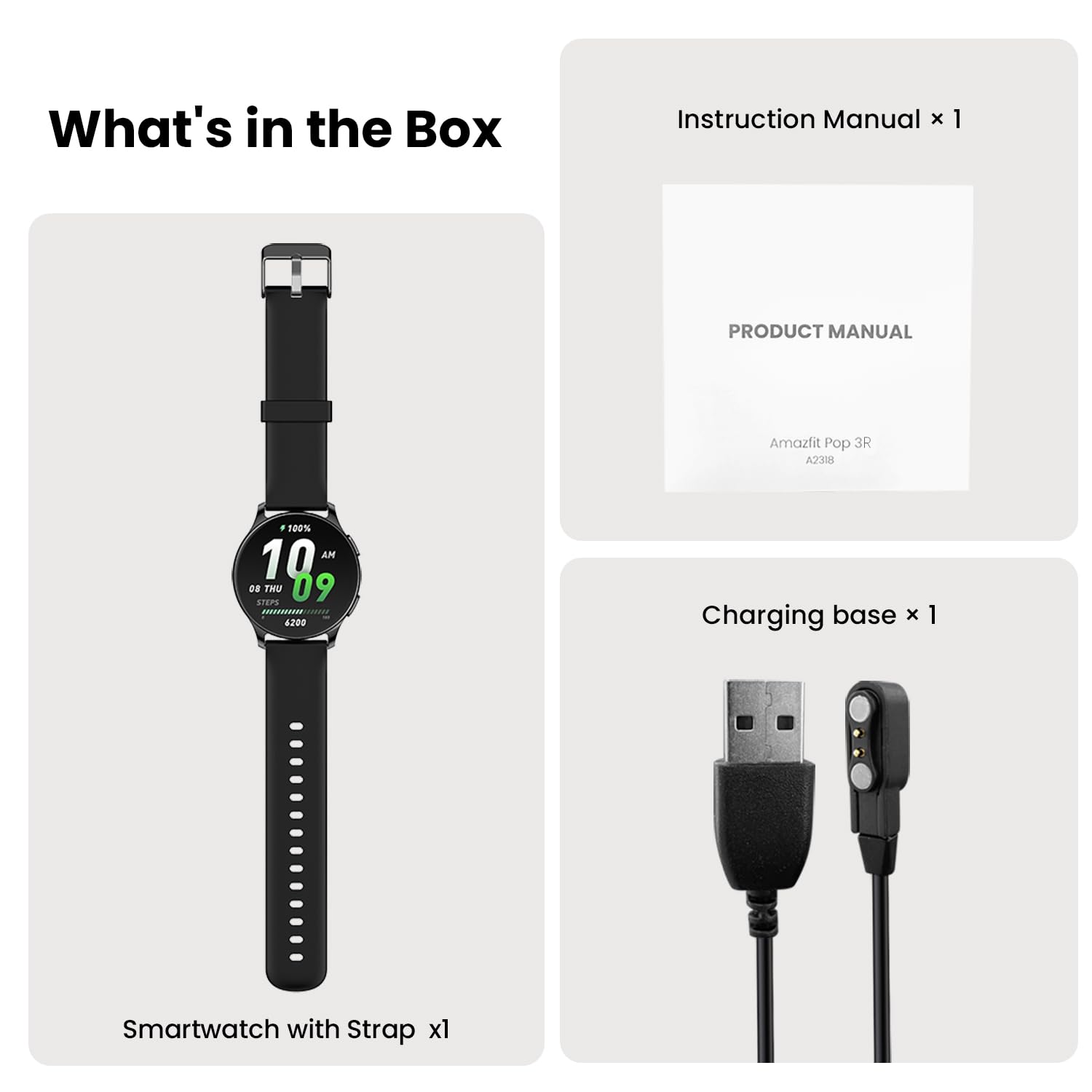 ساعت هوشمند شیائومی مدل Amazfit Pop 3R