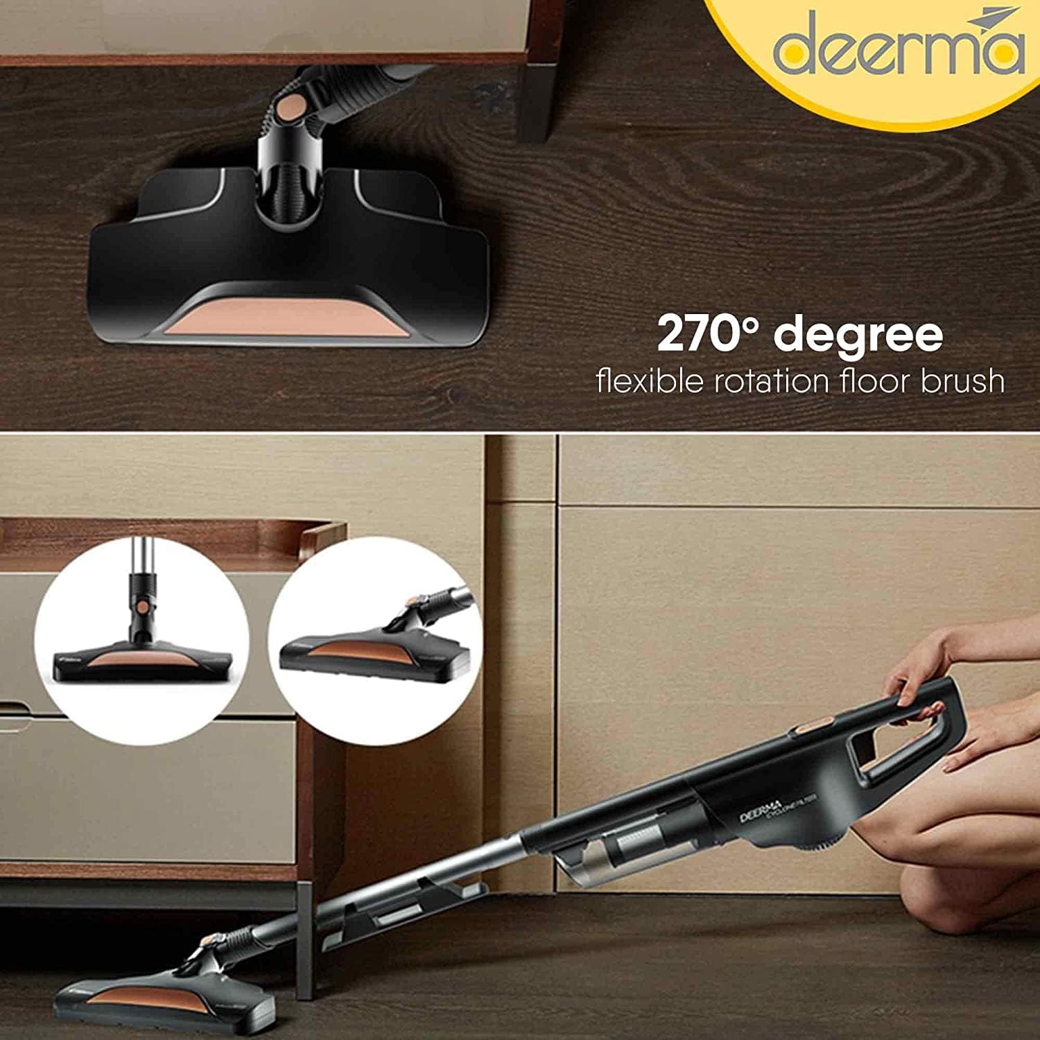 جارو برقی شیائومی درما مدل Deerma DX600 2-in-1 Upright/Handheld Vacuum Cleaner