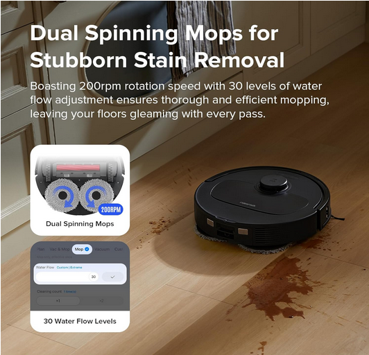 جارو رباتیک شیائومی روبوراک مدل Roborock Qrevo S Robot Vacuum