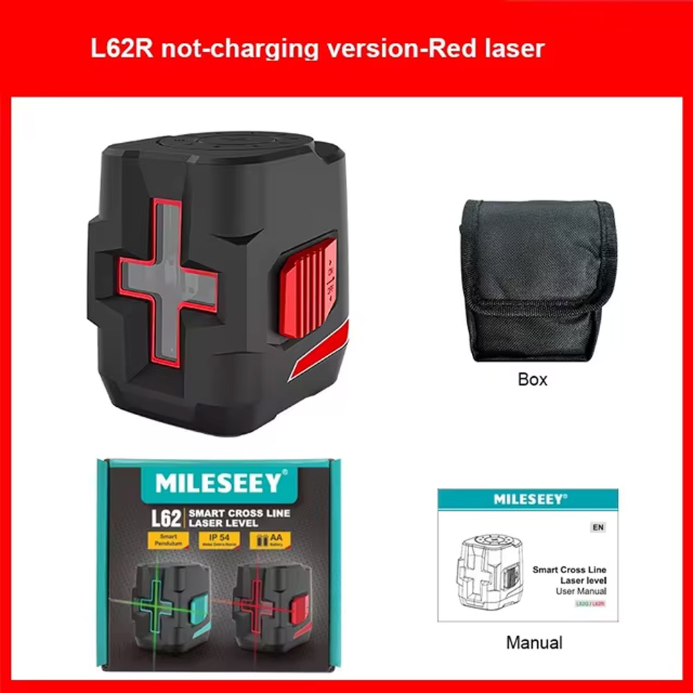 تراز لیزری متقاطع سطح خودکار حرفه ای هوشمند مدل MILESEEY Laser Level L62