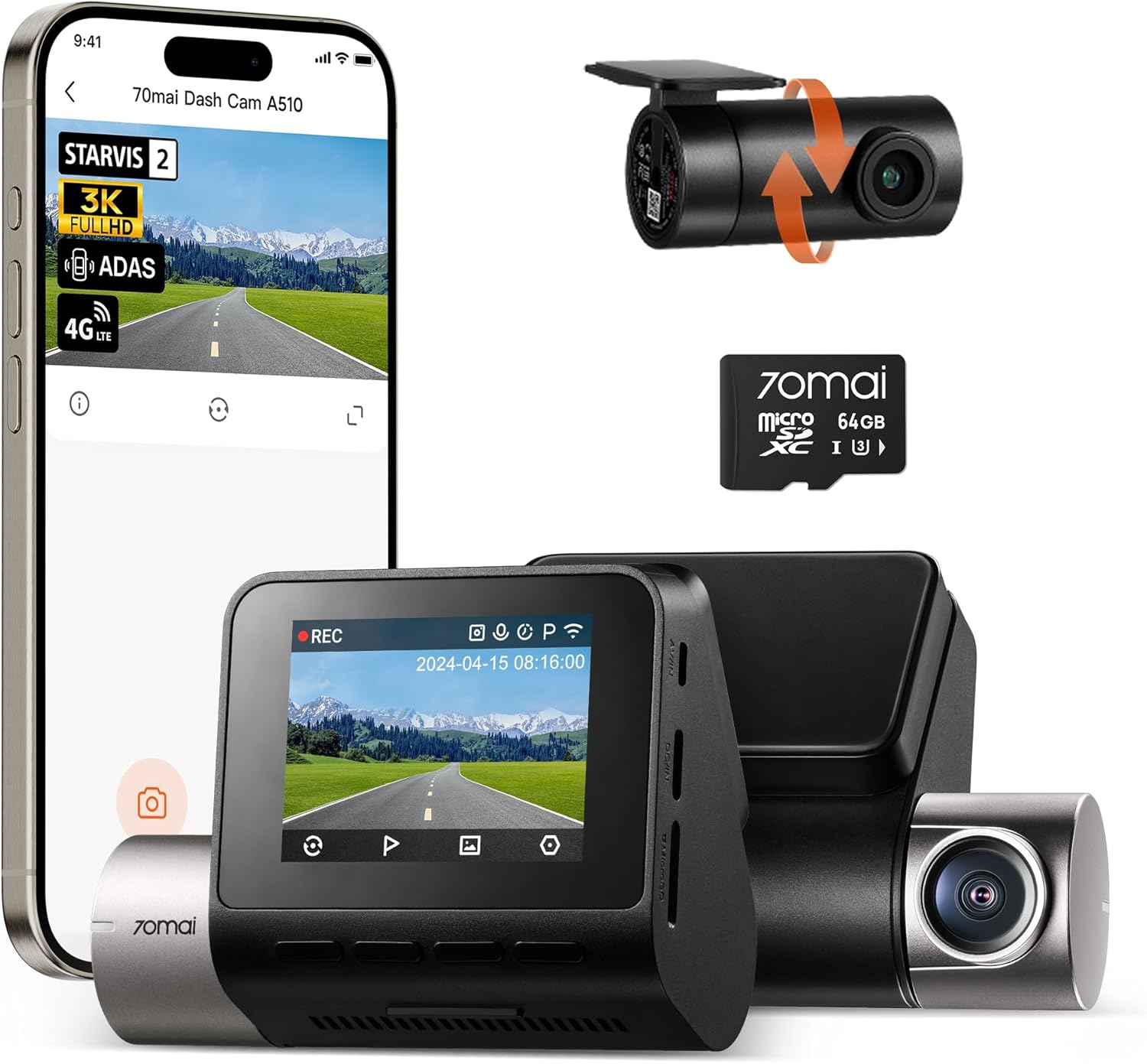 دوربین خودروی شیائومی سونتی می مدل 70mai Dash Cam A510