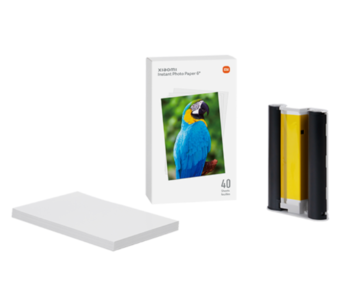 پک 40 تایی کاغذ چاپ عکس 6 اینچی شیائومی مدل Xiaomi Instant Photo Paper 6 Inch