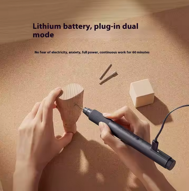 قلم منبت کاری شارژی شیائومی میجیا مدل Mijia Electric Grinding Pen Grey MJDMB001QW