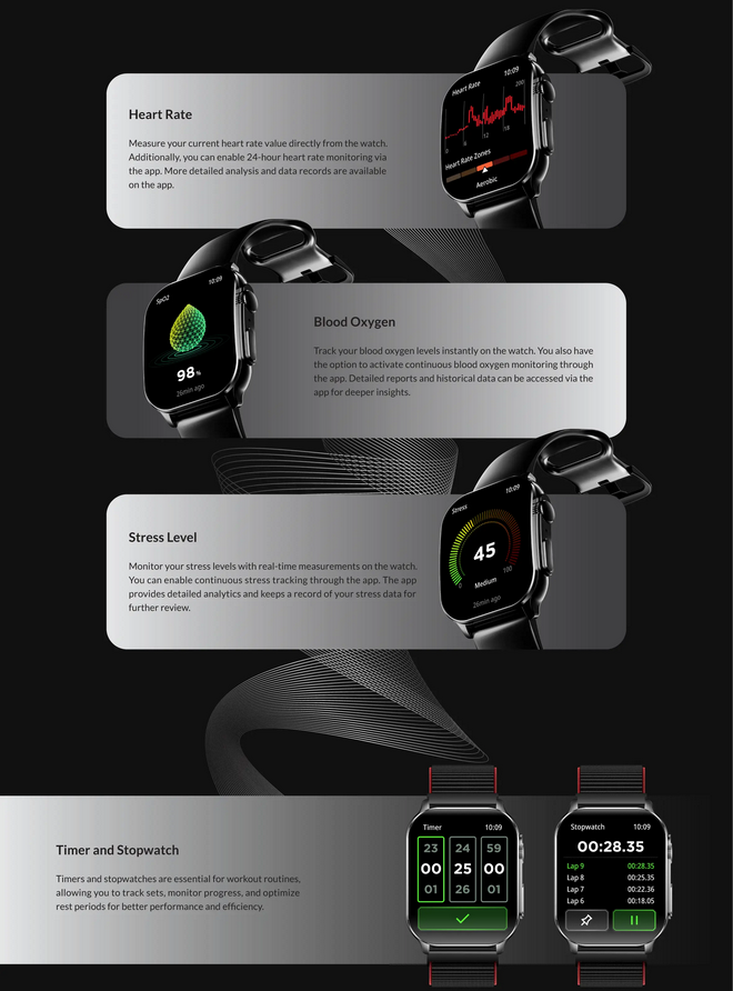 ساعت هوشمند گلوریمی مدل Glorimi Flex Smart Watch