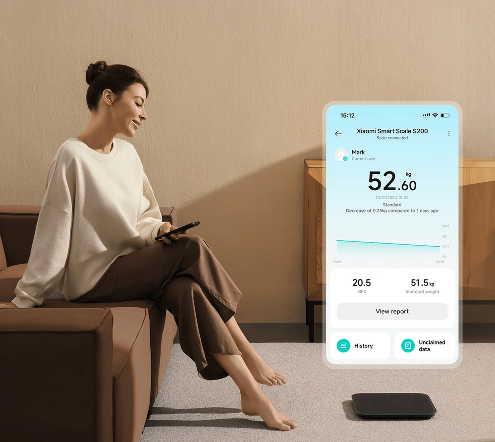 ترازو دیجیتال شیائومی مدل Xiaomi Smart Scale S200