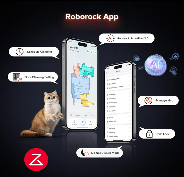 جارو رباتیک شیائومی روبوراک مدل Roborock Saros 10R Robot Vacuum