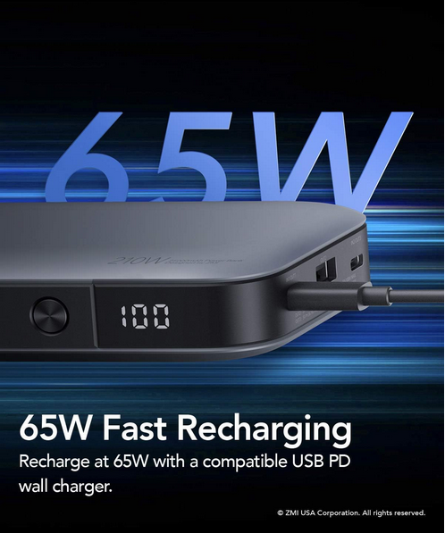 پاور بانک مدل ZMI QB826 QB826G 25000mAh Power Bank