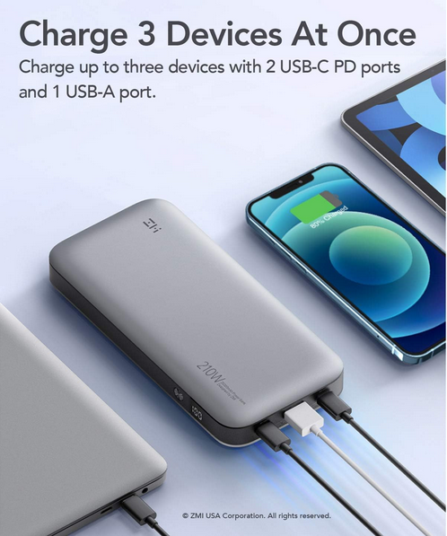 پاور بانک مدل ZMI QB826 QB826G 25000mAh Power Bank