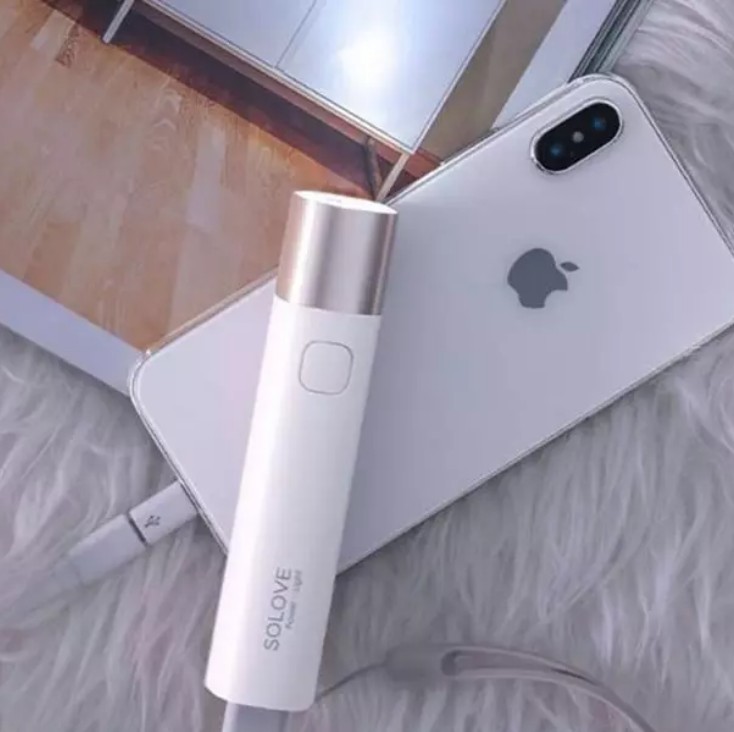 پاور بانک و چراغ قوه شیائومی مدل Xiaomi Solove X3s Usb Rechargeable Flashlight And Power Bank