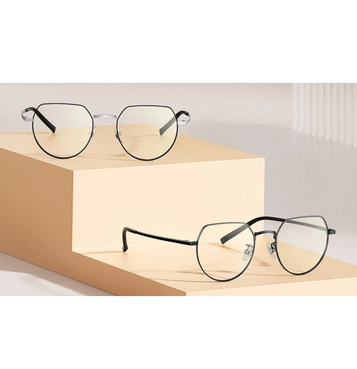 عینک محافظ نور آبی شیائومی میجیا مدل Mijia Anti-Blue Light Glasses Titanium HMJ02RM