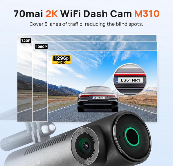 دوربین ثبت وقایع خودرو شیائومی سونتی می مدل 70mai Dash Cam M310