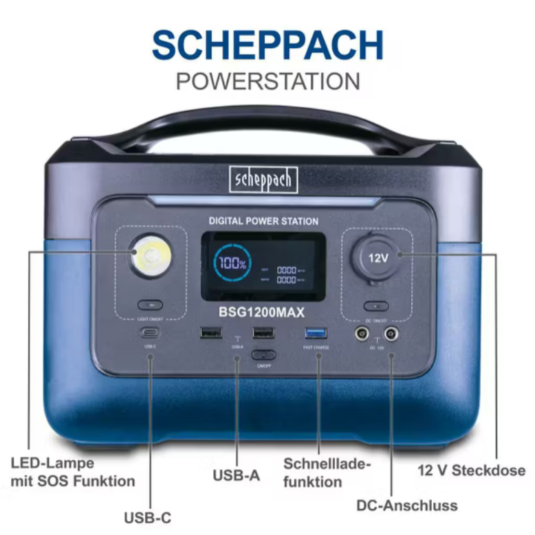 پاور استیشن مدل Scheppach Power Station BSG1200MAX