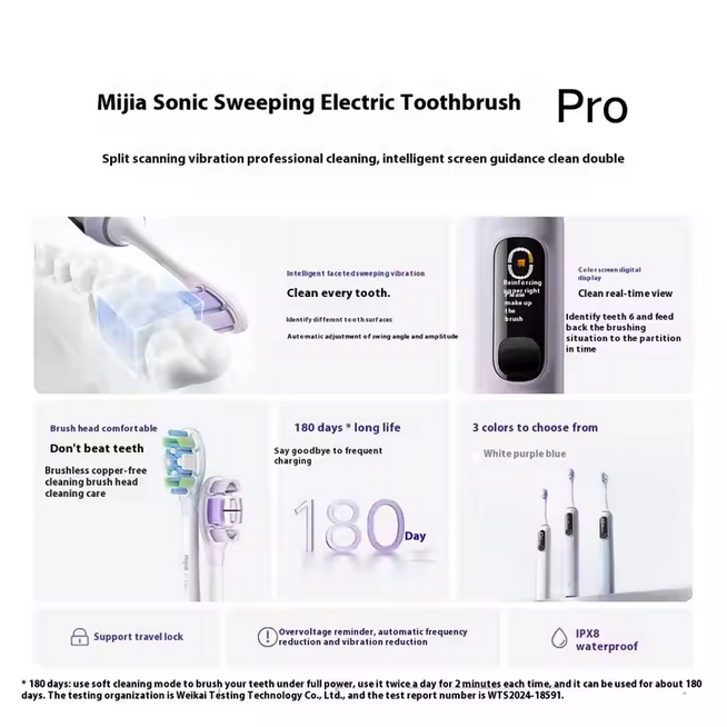 مسواک برقی شیائومی میجیا مدل Mijia Sonic Sweeping Electric Toothbrush Pro MES610