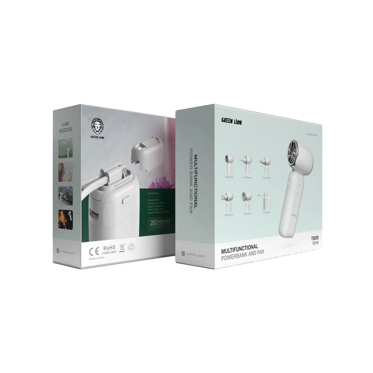 پاوربانک و فن گرین لاین مدل Green Lion Multifunctional 10000mAh Powerbank and Fan