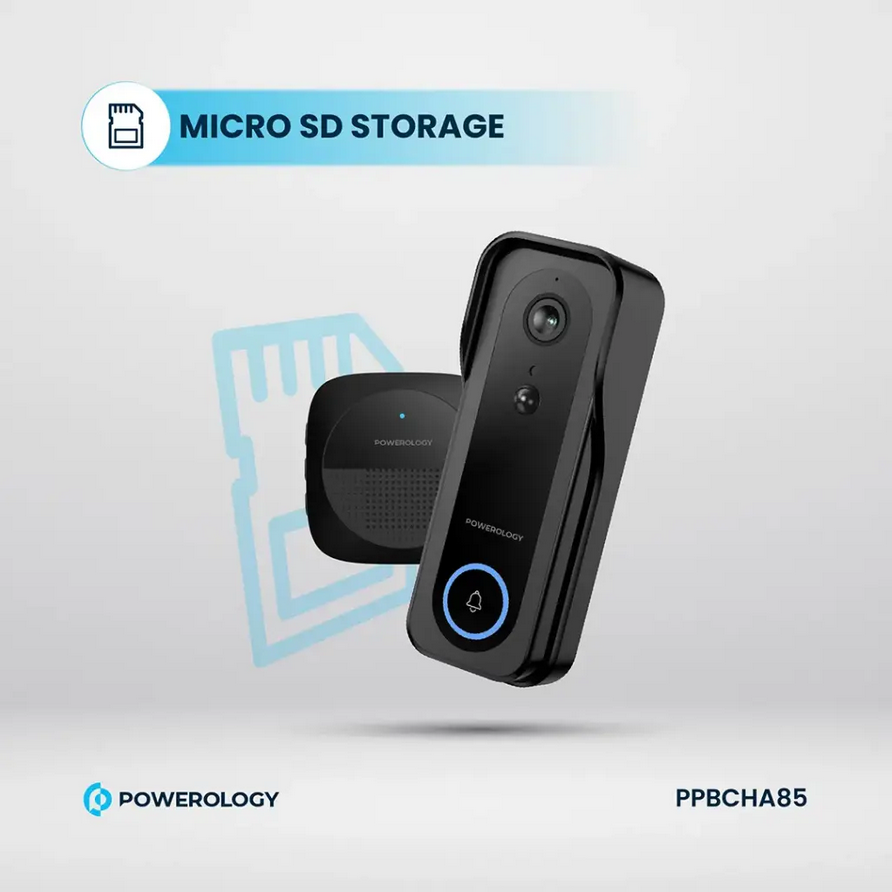 زنگ درب هوشمند پاورولوژی مدل Powerology Smart Doorbell Camera