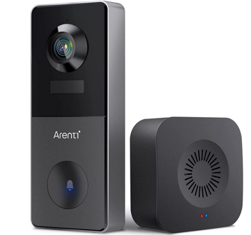 زنگ درب هوشمند مدل Arenti Vbell1 Battery Powered Video Doorbell