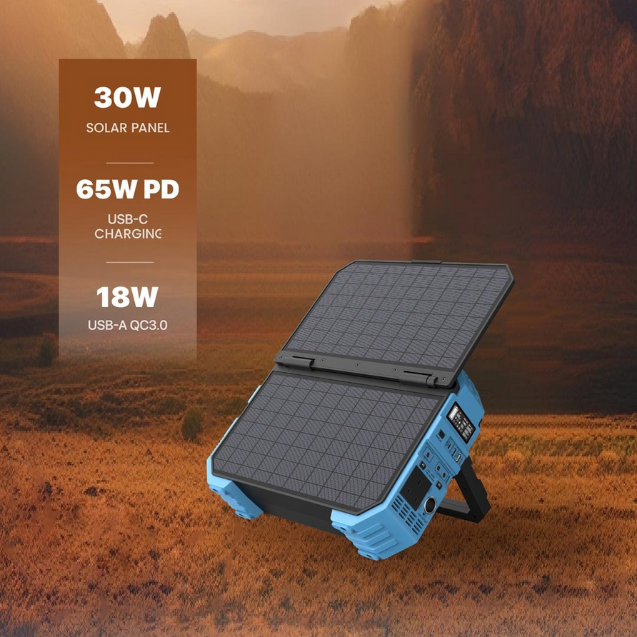 پاور ژنراتور خورشیدی پاورولوژی مدل Powerology 600W Portable Power Generator Integrated Solar Panel