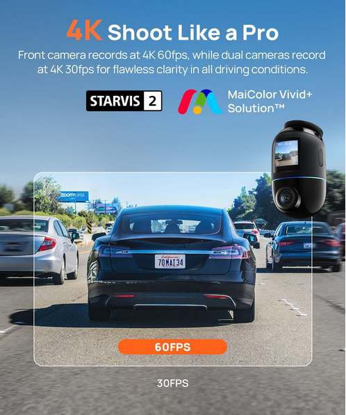 دوربین ثبت وقایع خودرو شیائومی سونتی می مدل 70mai Dash Cam X800