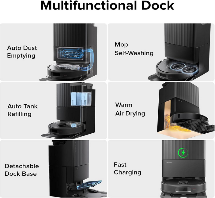 جارو رباتیک شیائومی روبوراک مدل Roborock Qrevo Plus Robot Vacuum