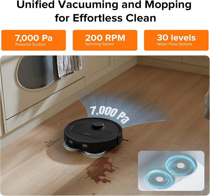 جارو رباتیک شیائومی روبوراک مدل Roborock Qrevo Plus Robot Vacuum