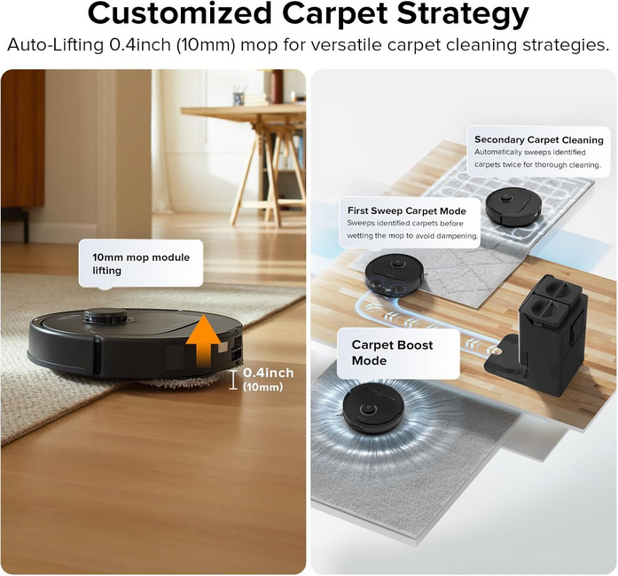 جارو رباتیک شیائومی روبوراک مدل Roborock Qrevo Plus Robot Vacuum