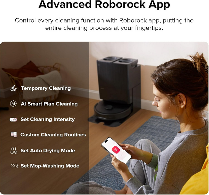 جارو رباتیک شیائومی روبوراک مدل Roborock Qrevo Plus Robot Vacuum