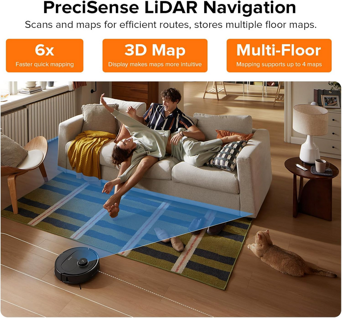 جارو رباتیک شیائومی روبوراک مدل Roborock Qrevo Plus Robot Vacuum