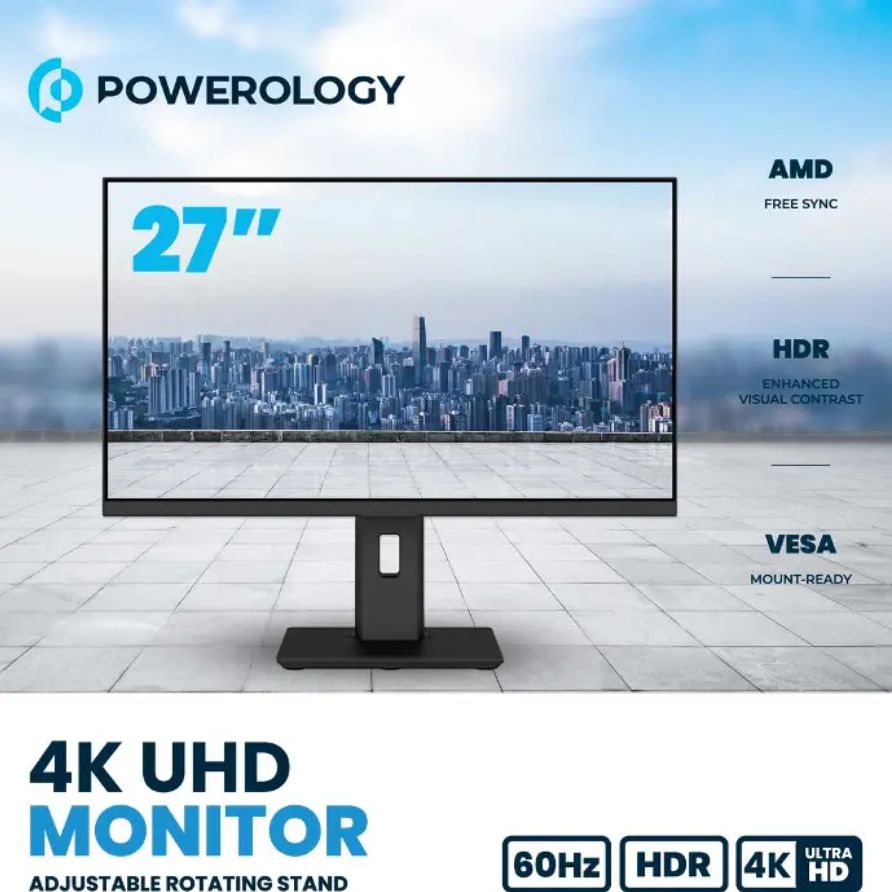 مانیتور پاورولوژی مدل Powerology 27" 4K Office Monitor with RGB light