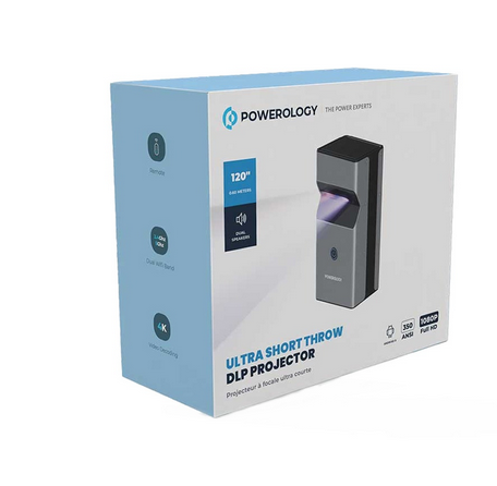 ویدیو پروژکتور پاورولوژی مدل Powerology 4K Ultra Short Throw DLP Projector 2+16GB