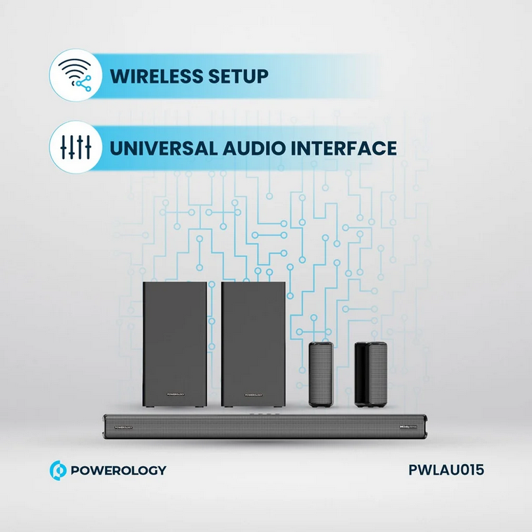 سینما خانگی پاورولوژی مدل Powerology 5.2.4CH Dual Woofer Wireless Home Theater