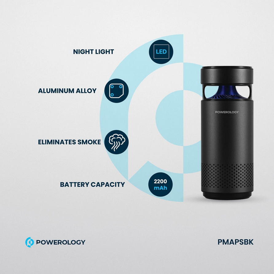 تصفیه هوای داخل خودرو پاورولوژی مدل Powerology Portable Air Purifier PMAPSBK