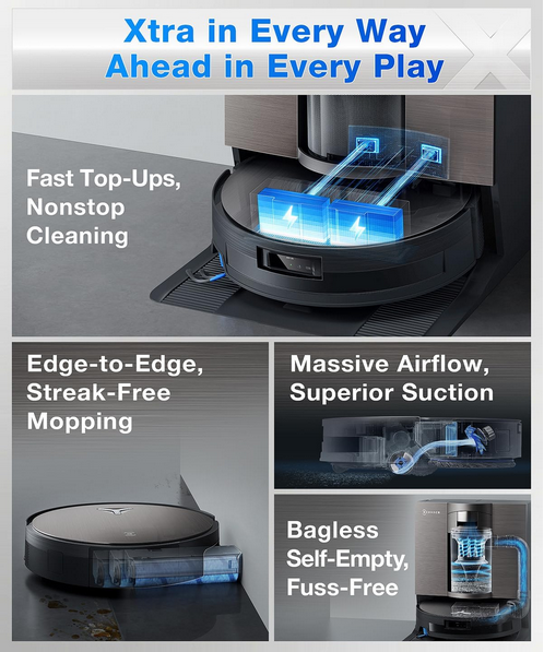 جارو رباتیک اکووکس مدل Ecovacs X11 OmniCyclone Bagless Robotic Vacuum