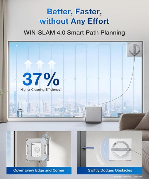 شیشه شوی رباتیک اکووکس مدل Ecovacs Winbot W2 Pro Omni Window Cleaning Robot