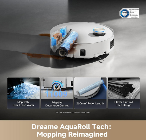 جارو رباتیک شیائومی دریم مدل Dreame Aqua10 Ultra Roller Robot Vacuum Cleaner