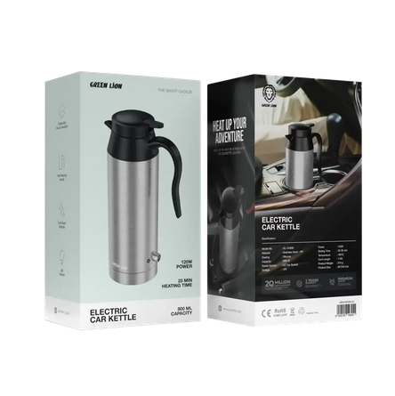 کتری برقی خودرو گرین لاین مدل Green Lion Electric Car Kettle 800mL GNCK800MLSL