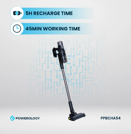 جارو عصایی تخلیه خودکار پاورولوژی مدل Powerology Cordless Vacuum Auto-Disposal Charging