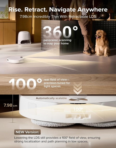 جارو رباتیک شیائومی روبوراک مدل Roborock Qrevo CurvX Robot Vacuum