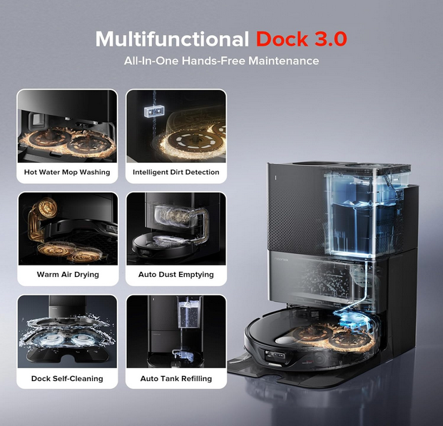 جارو رباتیک شیائومی روبوراک مدل Roborock Qrevo Slim Robot Vacuum