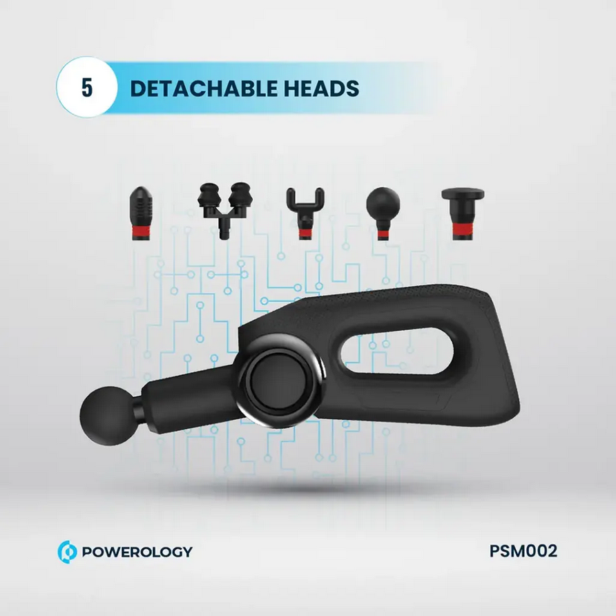 ماساژور تفنگی پاورولورژی مدل Powerology Full-Body Massage Gun PSM02
