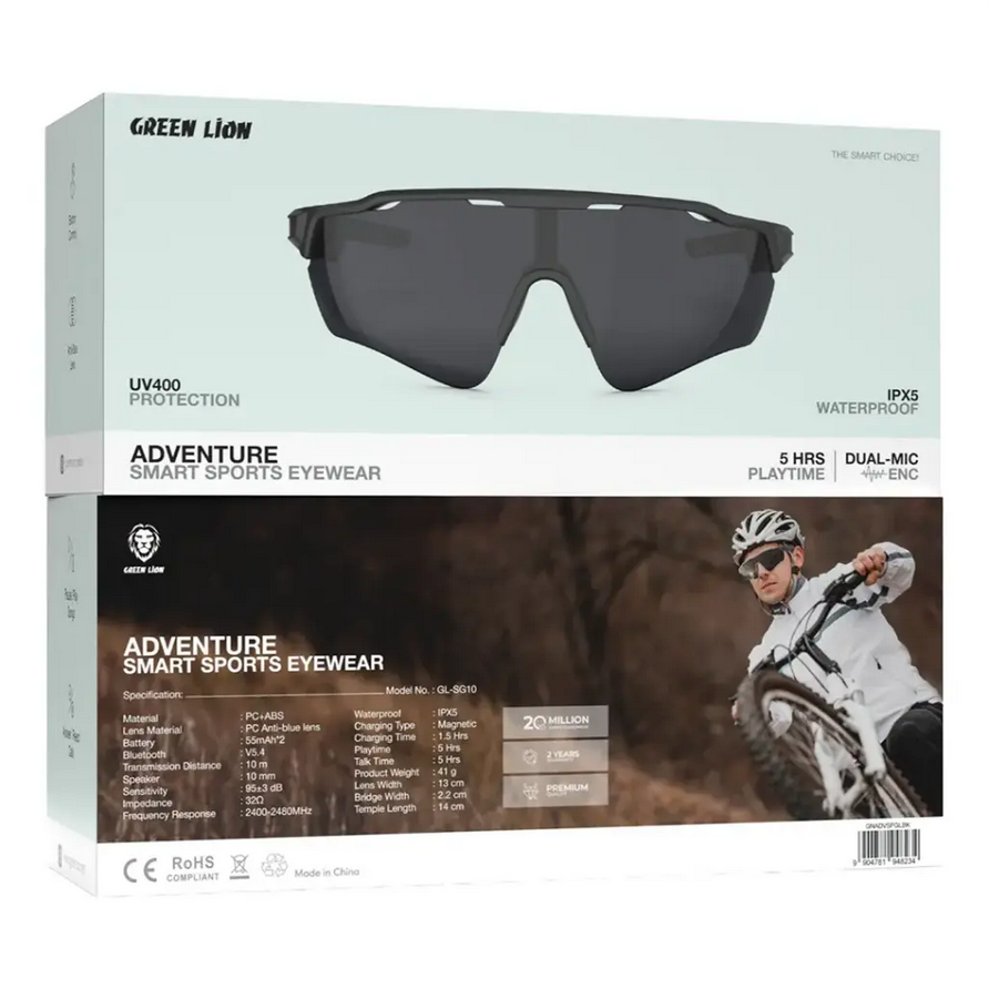 عینک هوشمند ورزشی گرین لاین مدل Green Lion Adventure Smart Sports Eyewear