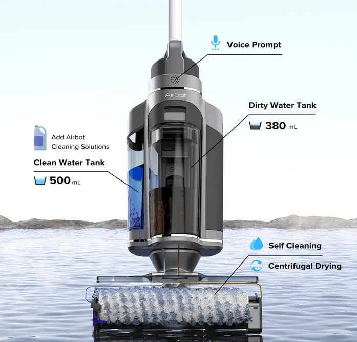 جاروبرقی مرطوب و خشک ایربات مدل Airbot iClean Omni X All-in-one Vacuum