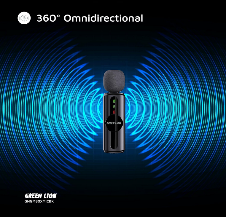 میکروفون بی سیم گرین لاین مدل Green Lion GM-80X Microphone 3 In 1
