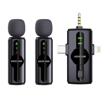 میکروفون بی سیم گرین لاین مدل Green Lion GM-80X Microphone 3 In 1