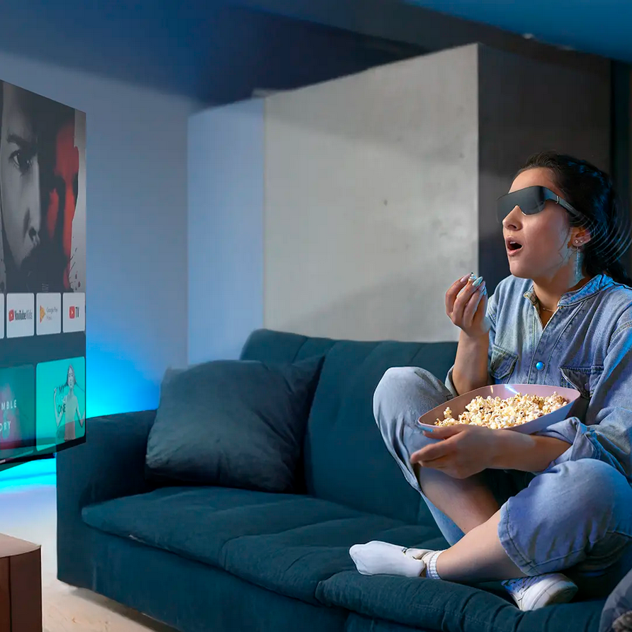 عینک هوشمند پاورولوژی مدل Powerology 2/3D Ultra AR Movie Glass 1080P 120