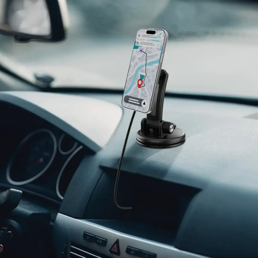 هولدر موبايل خودرو مگ سیف پاورولوژی مدل Powerology FlexiMount MagSafe Car Holder