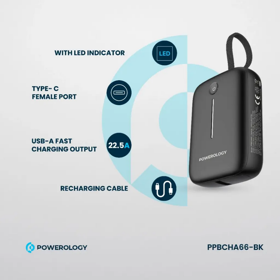 پاوربانک پاورولوژی مدل Powerology 10000mAh Power Bank