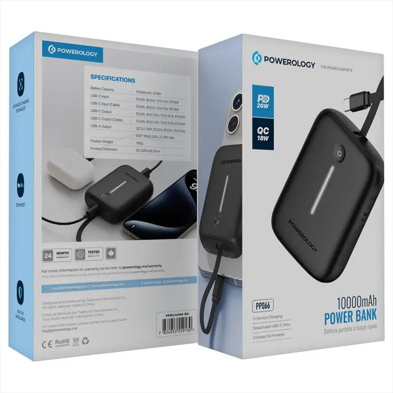 پاوربانک پاورولوژی مدل Powerology 10000mAh Power Bank