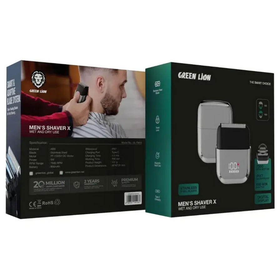 ماشین اصلاح گرین لاین مدل Green Lion Men’s Shaver X Wet and Dry Use